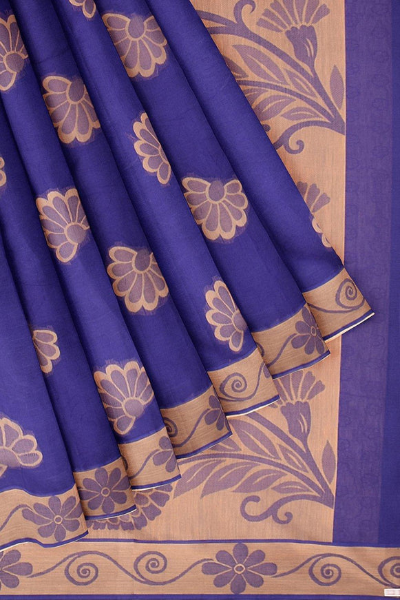Coimbatore Butta Cotton Saree - Blue - {{ collection.title }} by Prashanti Sarees
