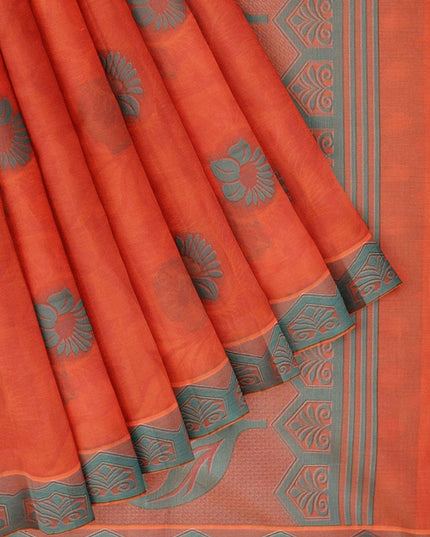 Coimbatore Butta Cotton Saree - Orange - {{ collection.title }} by Prashanti Sarees