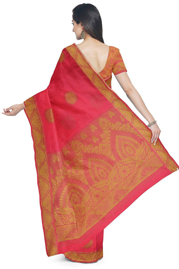 Coimbatore Butta Cotton Saree - Red - {{ collection.title }} by Prashanti Sarees