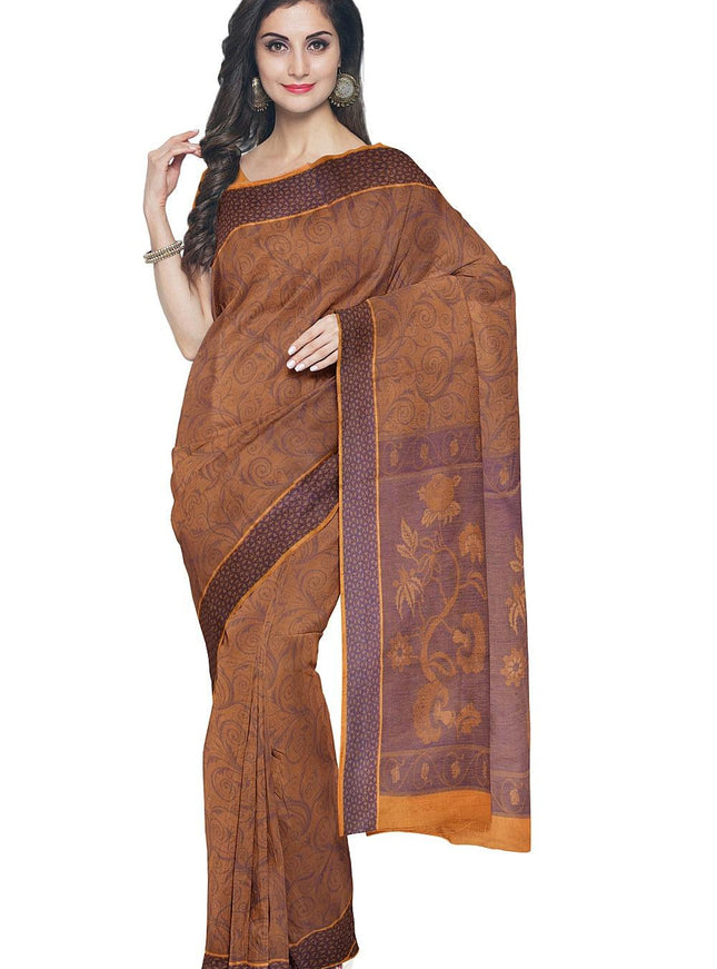 Coimbatore Cotton Allself Saree - Yellow with Blue Shade - {{ collection.title }} by Prashanti Sarees