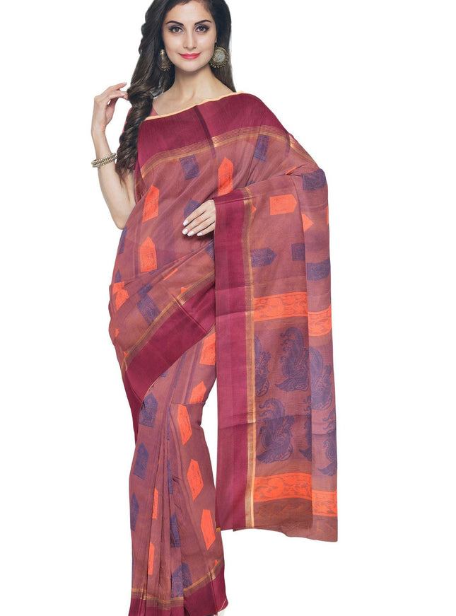 Coimbatore Cotton Butta Saree - Light Purple - {{ collection.title }} by Prashanti Sarees