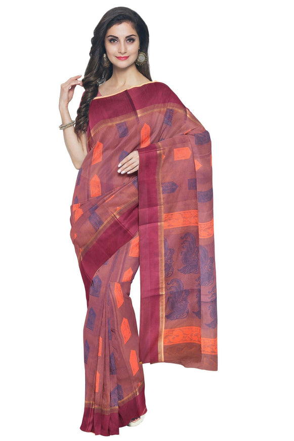 Coimbatore Cotton Butta Saree - Light Purple - {{ collection.title }} by Prashanti Sarees