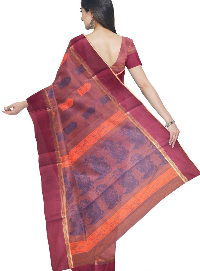 Coimbatore Cotton Butta Saree - Light Purple - {{ collection.title }} by Prashanti Sarees