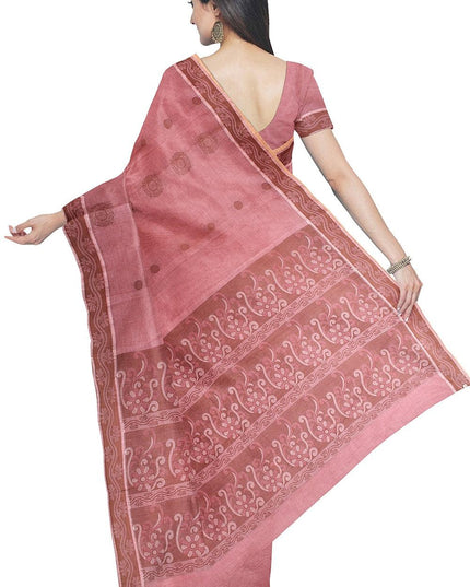 Coimbatore Cotton Butta Saree - Pink - {{ collection.title }} by Prashanti Sarees