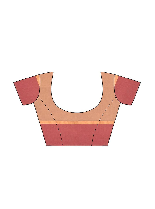 Coimbatore Cotton Butta Saree - Sandal - {{ collection.title }} by Prashanti Sarees