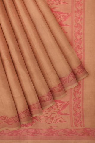 Coimbatore Cotton Emboss Saree - Khaki