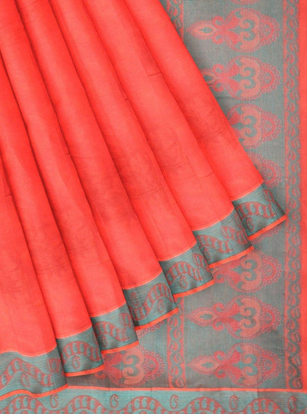 Coimbatore Cotton Emboss Saree - Rose - {{ collection.title }} by Prashanti Sarees