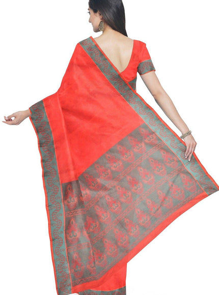 Coimbatore Cotton Emboss Saree - Rose - {{ collection.title }} by Prashanti Sarees