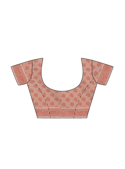 Coimbatore Cotton Emboss Saree - Sandal - {{ collection.title }} by Prashanti Sarees