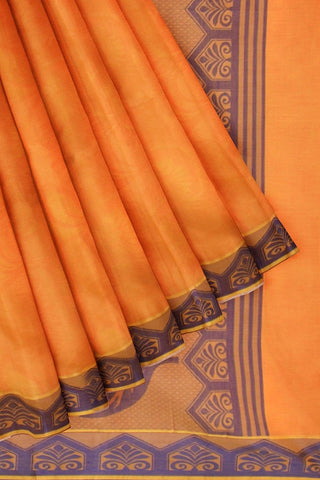 Coimbatore Cotton Emboss Saree - Yellow