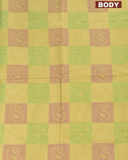 Coimbatore Cotton Light Green Saree with Thread Woven Buttas and Thread Woven Border - {{ collection.title }} by Prashanti Sarees