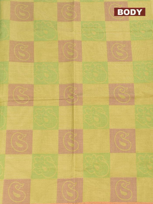 Coimbatore Cotton Light Green Saree with Thread Woven Buttas and Thread Woven Border - {{ collection.title }} by Prashanti Sarees