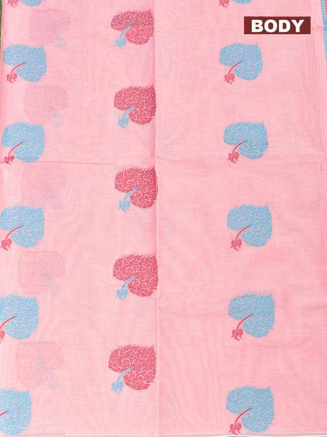 Coimbatore Cotton Pink Saree with Thread Woven Buttas and Simple Border - {{ collection.title }} by Prashanti Sarees