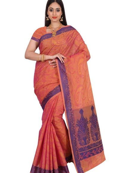 coimbatore Cotton Saree - Pink - {{ collection.title }} by Prashanti Sarees