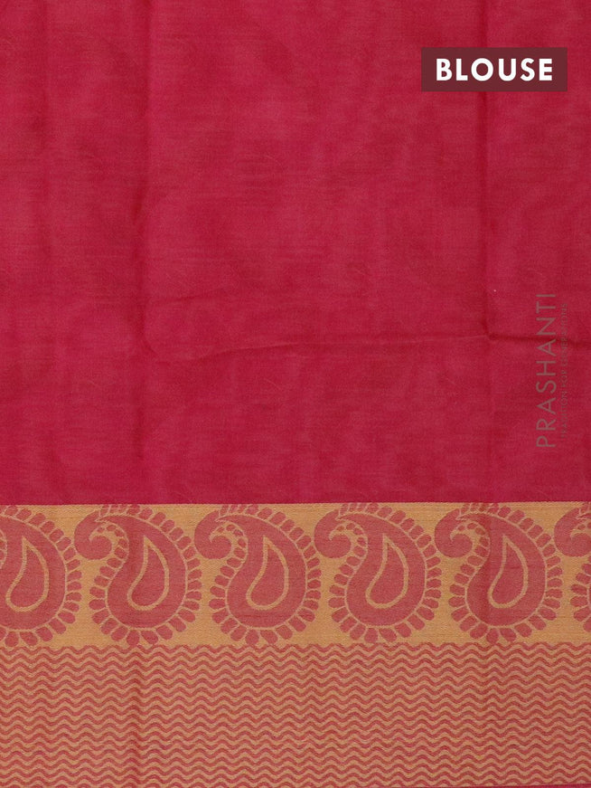 Dhakai cotton saree dual shade of pink and maroon with allover self emboss and thread woven border - {{ collection.title }} by Prashanti Sarees