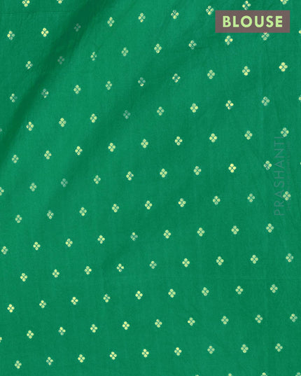 Dola silk Saree green with zari woven buttas and zari woven border - {{ collection.title }} by Prashanti Sarees