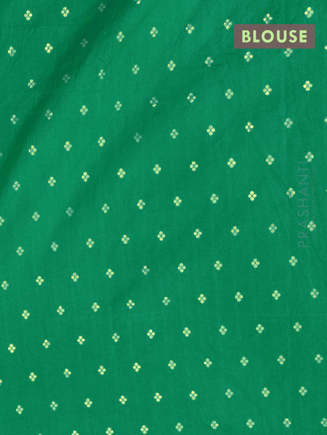 Dola silk Saree green with zari woven buttas and zari woven border - {{ collection.title }} by Prashanti Sarees