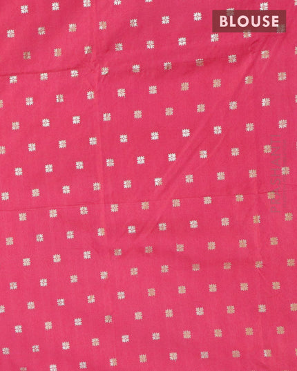 Dola silk Saree pink shade with zari woven buttas and zari woven border - {{ collection.title }} by Prashanti Sarees