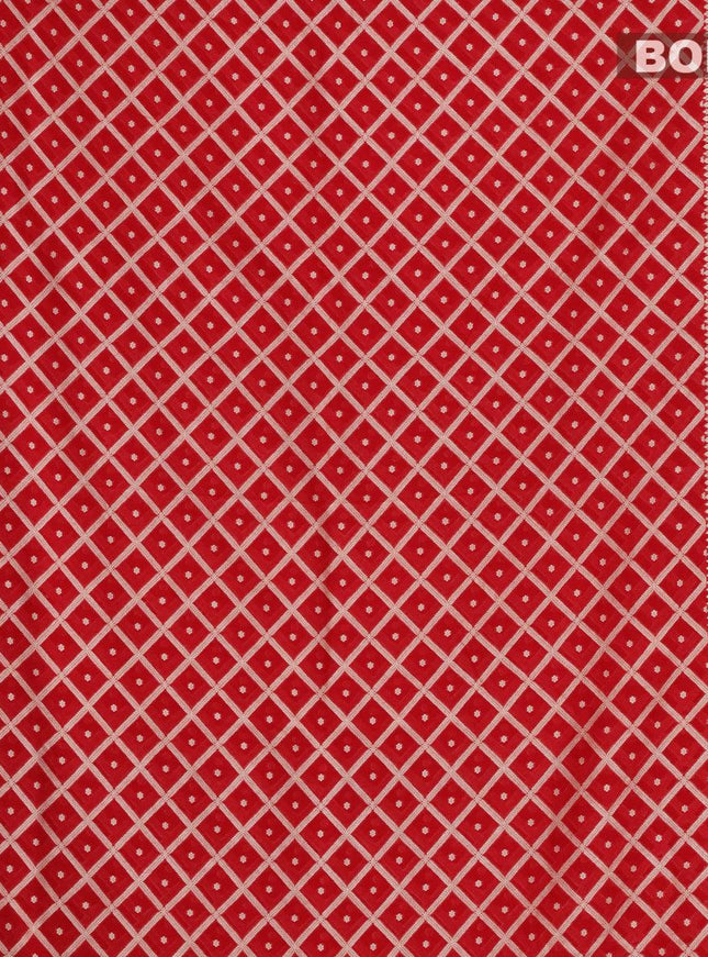 Exclusive banarasi paithani georgette saree red with allover zari weaves and zari woven paithani border - {{ collection.title }} by Prashanti Sarees