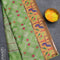 Kosa silk saree green and brown with allover digital prints and paithani style border - {{ collection.title }} by Prashanti Sarees