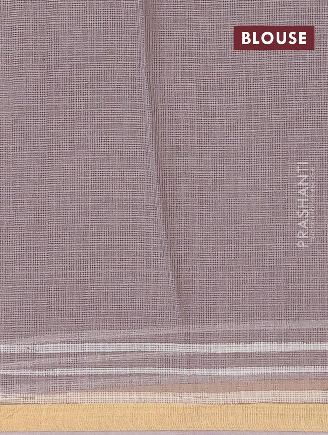 Kota doria saree grey with allover paisley prints and zari woven border - {{ collection.title }} by Prashanti Sarees