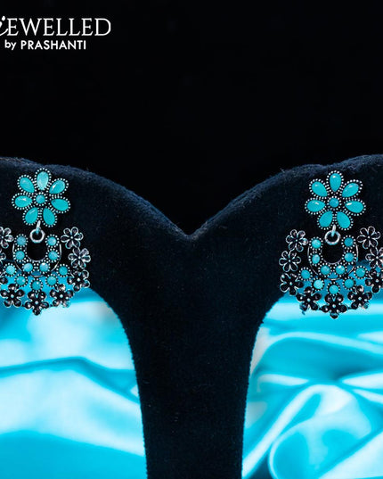 Oxidised choker with light blue stone - {{ collection.title }} by Prashanti Sarees