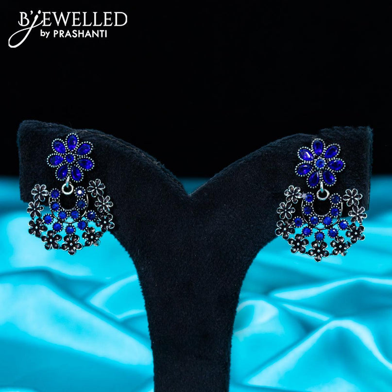 Oxidised choker with sapphire stone - {{ collection.title }} by Prashanti Sarees