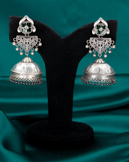 Oxidised jhumka with hangings - {{ collection.title }} by Prashanti Sarees