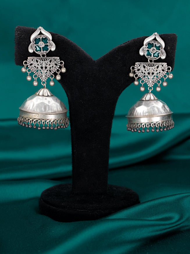 Oxidised jhumka with hangings - {{ collection.title }} by Prashanti Sarees