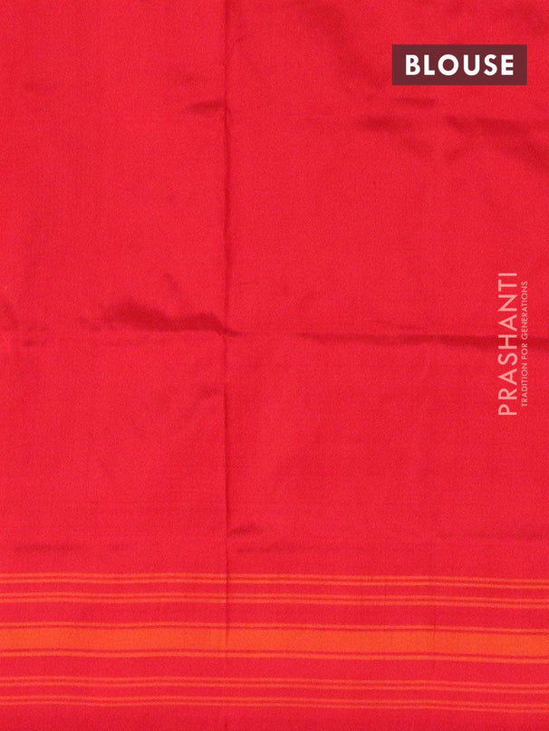 Pochampally silk saree violet shade and red with allover ikat weaves and long ikat woven border - {{ collection.title }} by Prashanti Sarees