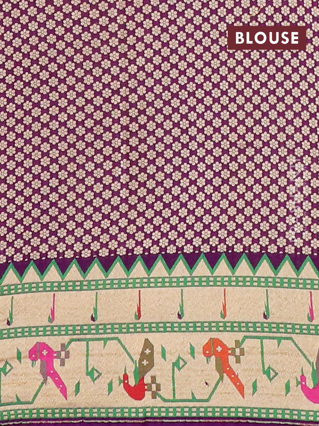 KKT114 PURE SILK TUSSAR BANARASI SAREE IN BLACK WITH ZARI BUTTAS AND GREEN CONTRAST BORDER