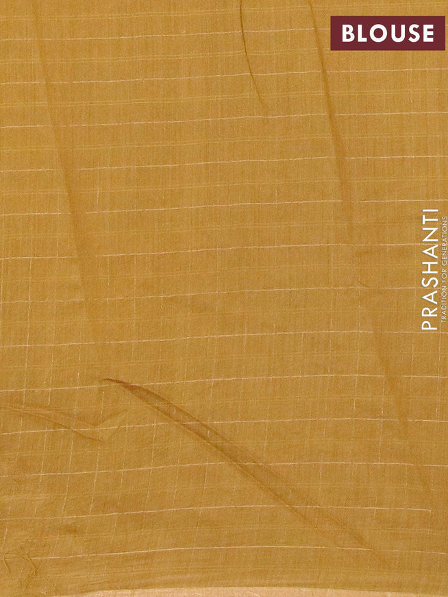 Pure tissue silk saree mustard yellow with allover pichwai prints and small zari woven piping border - {{ collection.title }} by Prashanti Sarees