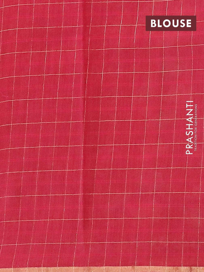 Pure tissue silk saree pink shade with pichwai prints and small zari woven piping border - {{ collection.title }} by Prashanti Sarees