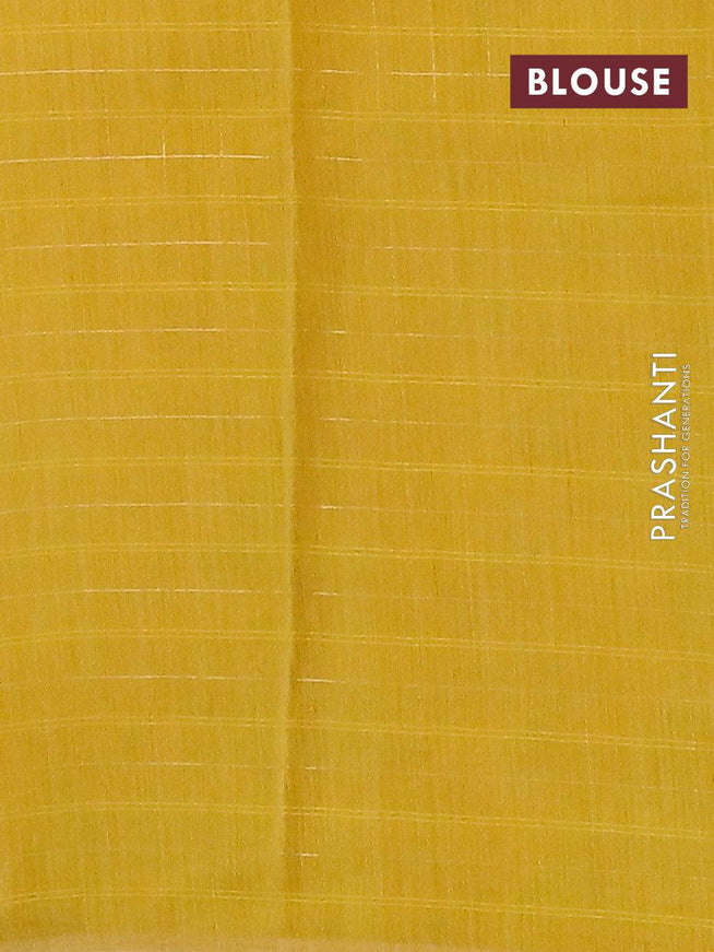 Pure tissue silk saree yellow with pichwai prints and small zari woven piping border - {{ collection.title }} by Prashanti Sarees