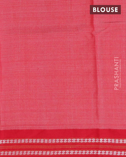 Pure tussar silk saree maroon shade and red with allover floral prints and vidarbha border - {{ collection.title }} by Prashanti Sarees