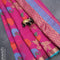 Pure zari kota saree dark magenta pink and teal blue with thread & zari woven floral weaves and zari woven border - {{ collection.title }} by Prashanti Sarees