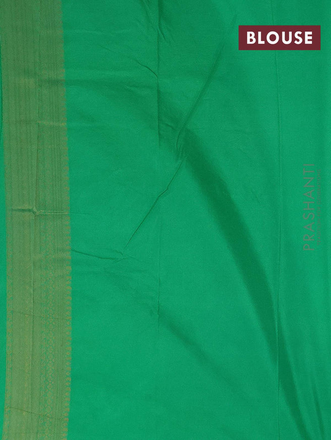 Semi banarasi crepe saree light pink and light green with allover zari woven buttas and zari woven border - {{ collection.title }} by Prashanti Sarees