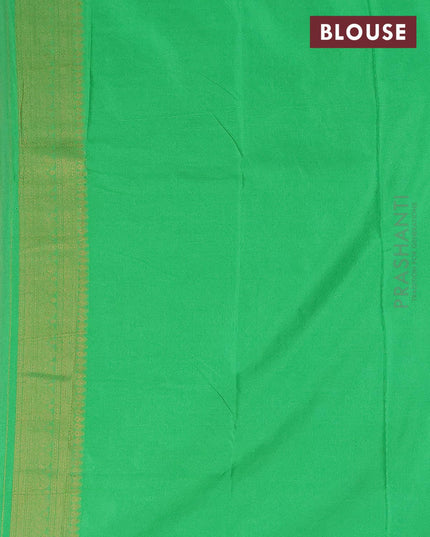 Semi banarasi crepe saree pink and green with allover zari woven buttas and zari woven border - {{ collection.title }} by Prashanti Sarees