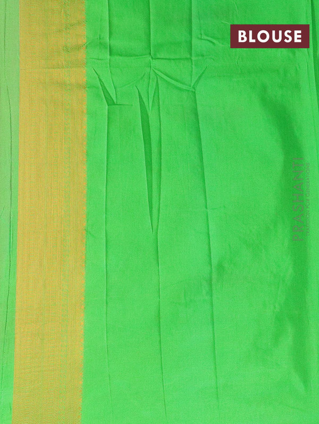 Semi banarasi crepe saree pink and light green with allover zari woven buttas and zari woven border - {{ collection.title }} by Prashanti Sarees