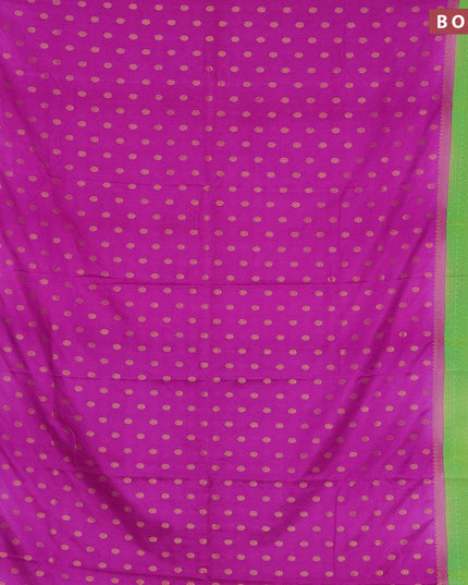 Semi banarasi crepe saree purple and light green with allover zari woven buttas and zari woven border - {{ collection.title }} by Prashanti Sarees