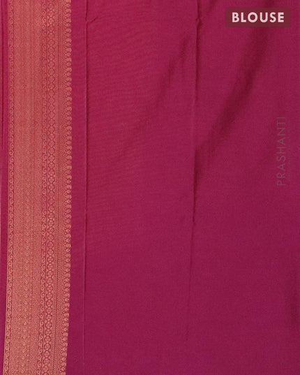 Semi banarasi crepe saree yellow and deep purple with zari woven buttas and zari woven border - {{ collection.title }} by Prashanti Sarees