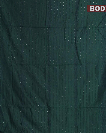 Semi chanderi saree dark green and light blue with sequin work - {{ collection.title }} by Prashanti Sarees