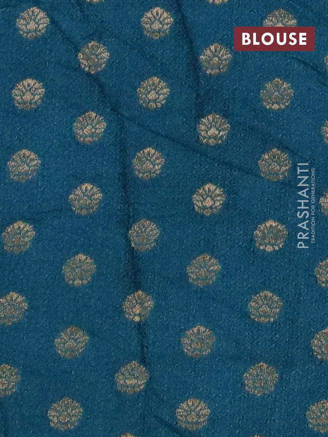Semi chanderi saree pastel green and blue with sequin work - {{ collection.title }} by Prashanti Sarees