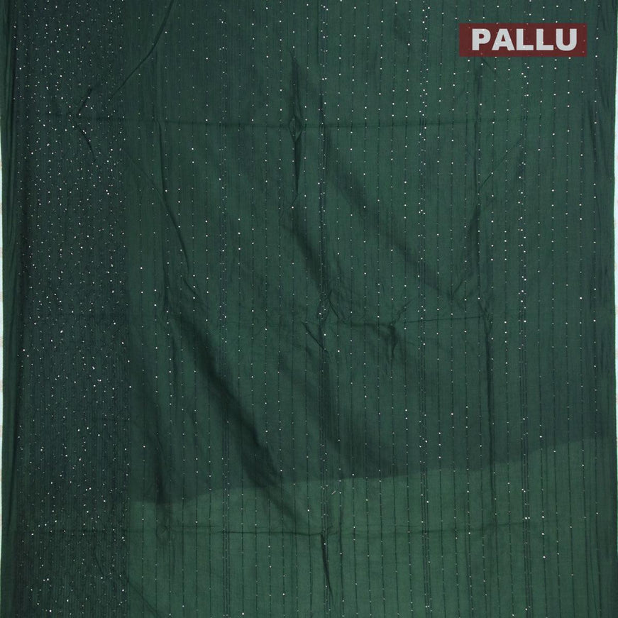Semi chanderi saree peacock green and pastel blue with sequin work - {{ collection.title }} by Prashanti Sarees