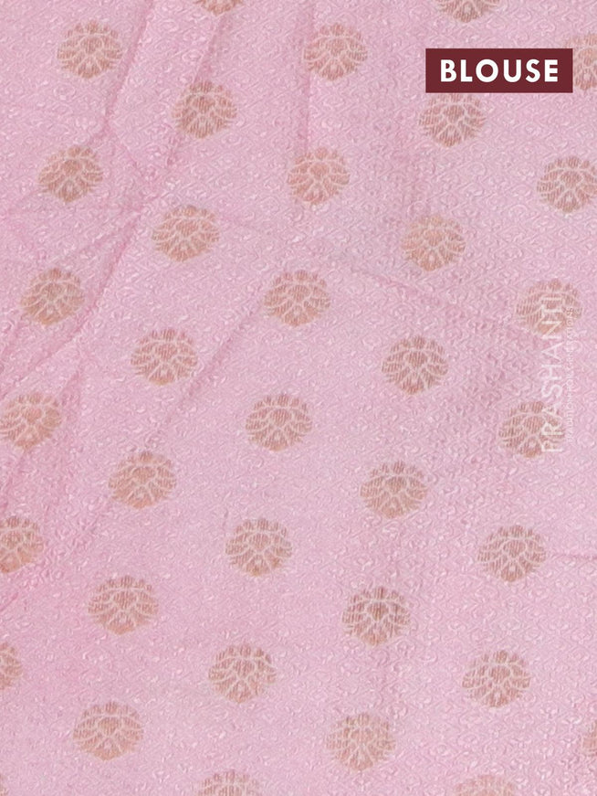 Semi chanderi saree pink and baby pink with sequin work - {{ collection.title }} by Prashanti Sarees