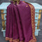 Semi crepe saree deep purple with mirror & embroidery work - {{ collection.title }} by Prashanti Sarees