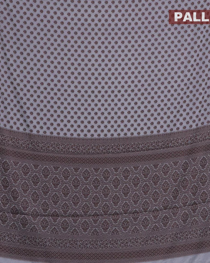 Semi crepe saree grey with allover thread woven buttas and thread woven border - {{ collection.title }} by Prashanti Sarees