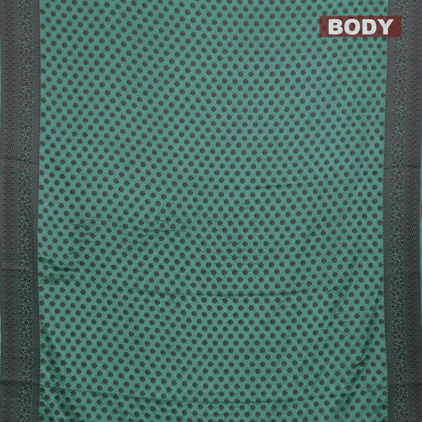 Semi crepe saree metalic green shade with allover thread woven buttas and thread woven border - {{ collection.title }} by Prashanti Sarees