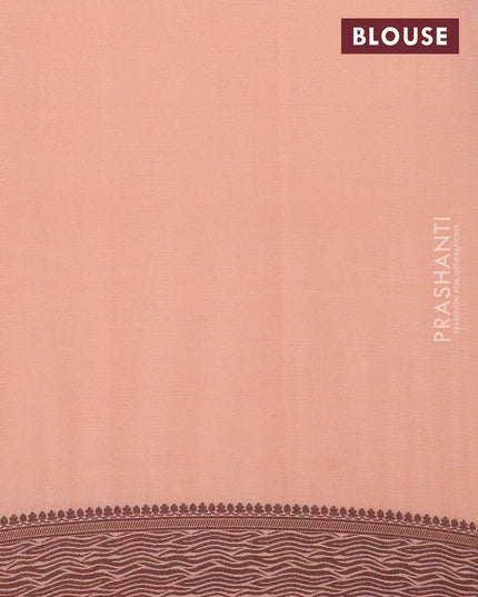 Semi crepe saree peach with allover thread woven buttas and thread woven border - {{ collection.title }} by Prashanti Sarees