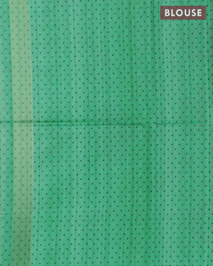 Semi jute silk saree teal green with allover bandhani prints and zari woven printed border - {{ collection.title }} by Prashanti Sarees